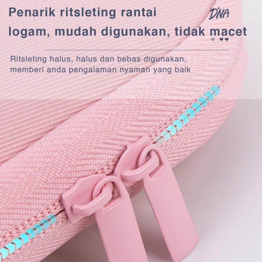 Tas Laptop Deli Terylene 14 inch Liontin Boneka Lucu Lapis Dalam Busa