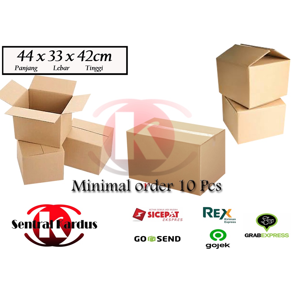 

kardus uk 44x33x42cm kardus box (10pcs) baju makanan pindahan aksesoris