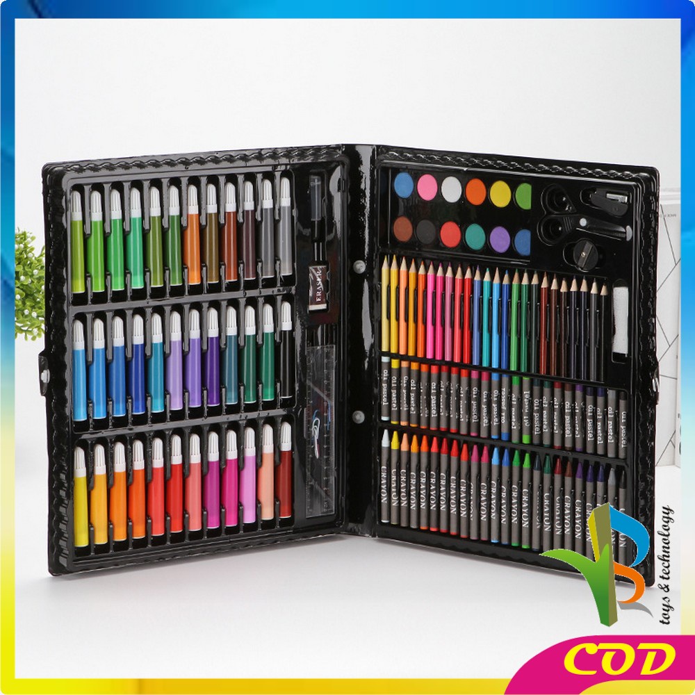 RB-A28 Crayon Set Pensil Warna Isi 150PCS / Alat Tulis Colouring Book / Peralatan Gambar Lukis Mewarnai Anak