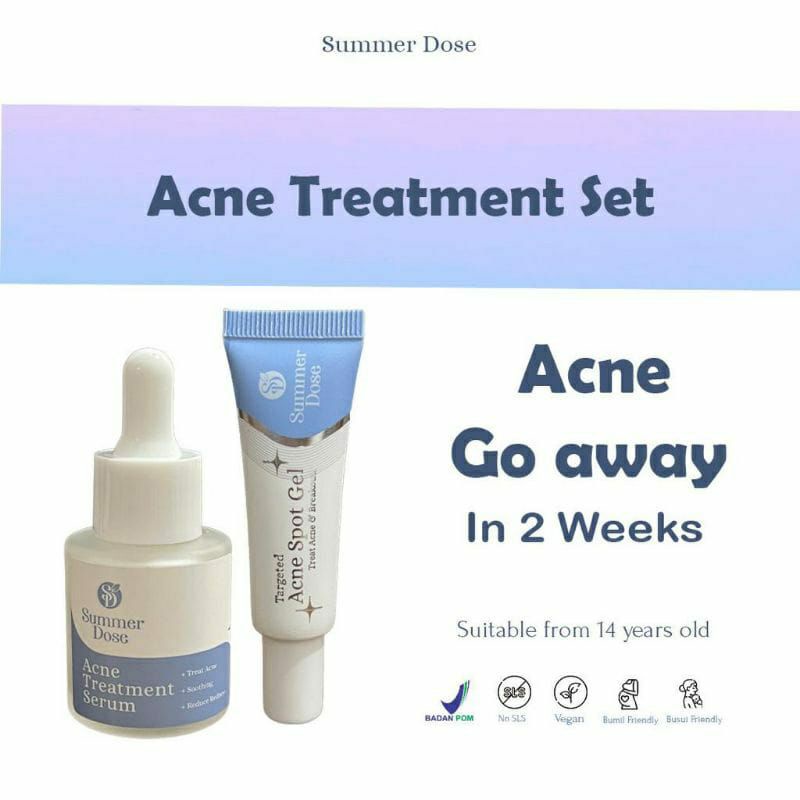 (FULLSIZE) SUMMER DOSE Acne Treatment Serum Acne Spot Gel Merawat kulit berjerawat tanpa bikin kulit kering