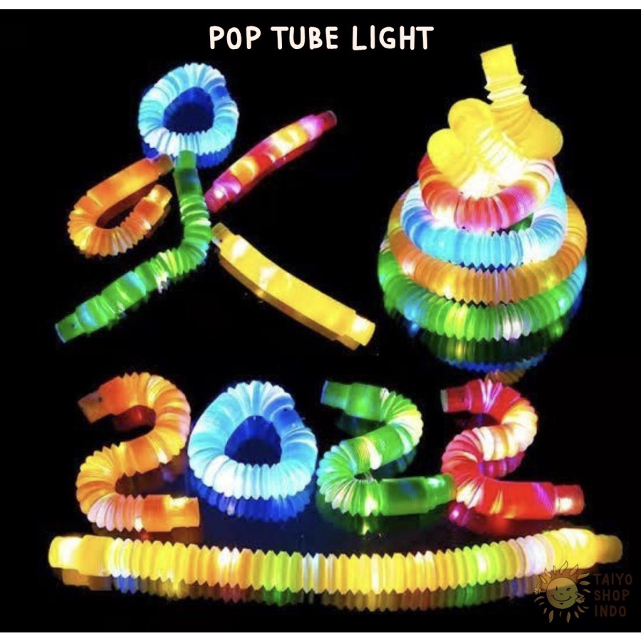 Light Up Pop Tubes Pipes LED Stick Pipa Selang Mainan Anak