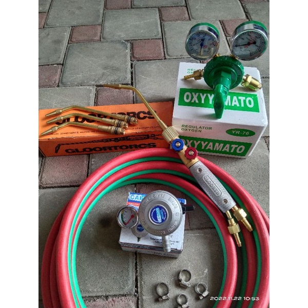 Jual Paket alat blender las + 4 mata las + 5 meter selang dobel NCR