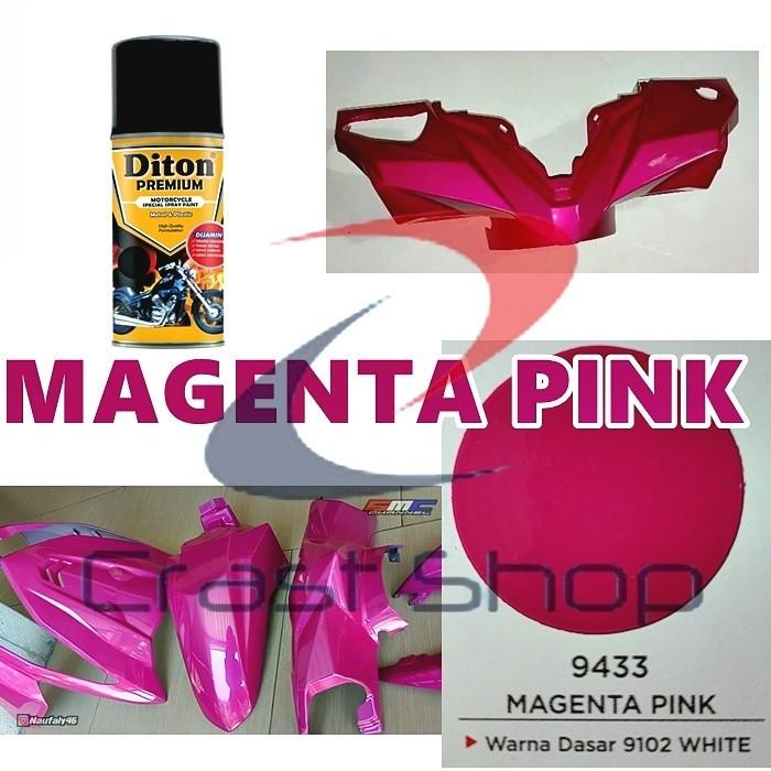Cat Pilox Diton Premium Warna Magenta Pink 9433 Merah Ungu Muda Kilap