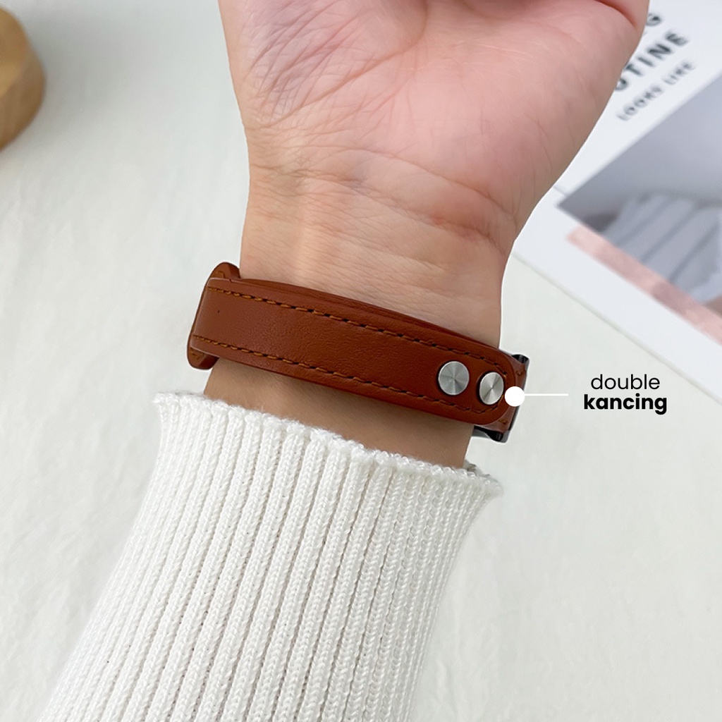 Xiaomi Miband 3 4 5 6 Leather Strap Miband Tali Kulit