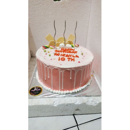 

Cake Ultah Kue Ulang Tahun Blackforest Rosegold