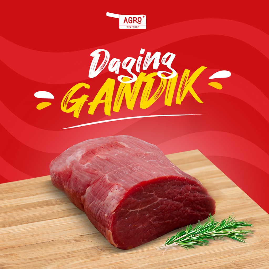 

Gandik Sapi / Beef Eye Round / Daging Sapi / Halal / 500gr