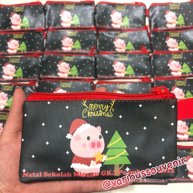 Custom Dompet Panjang Souvenir Natal Tambah Nama Gereja Komsel Sekolah Minggu