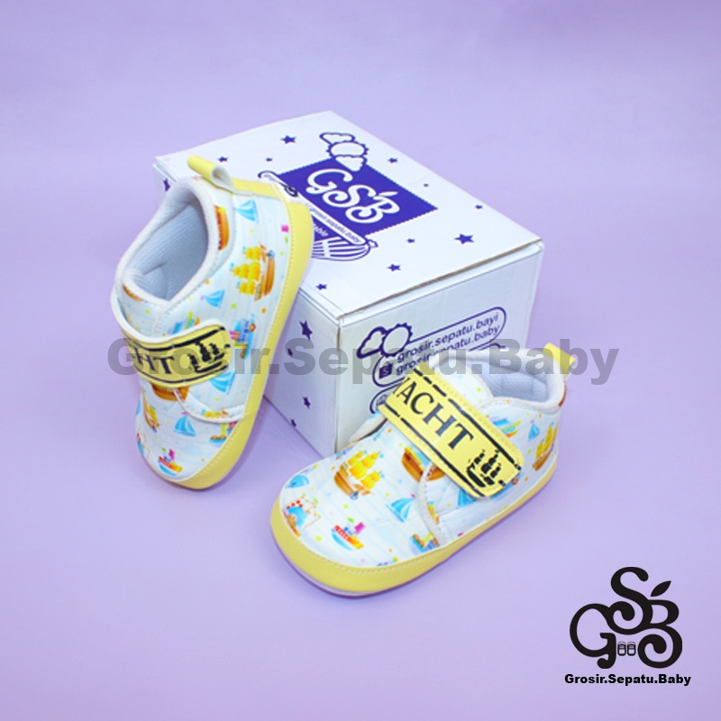 prewalker sepatu bayi laki laki perempuan umur 2 - 12 bulan model casual YACHT Kapal ringan &amp; fleksibel