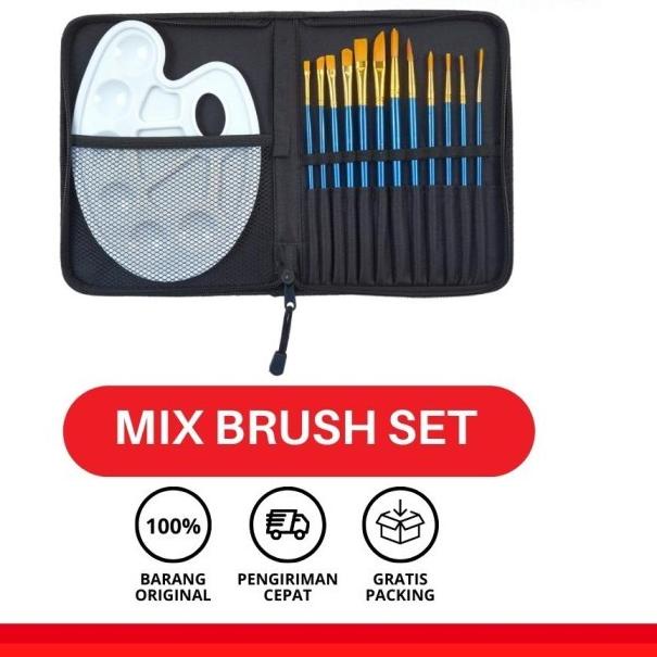 

Art Brush Set Alat Lukis Kuas Cat Air Minyak Acrylic Joyko BRS-7