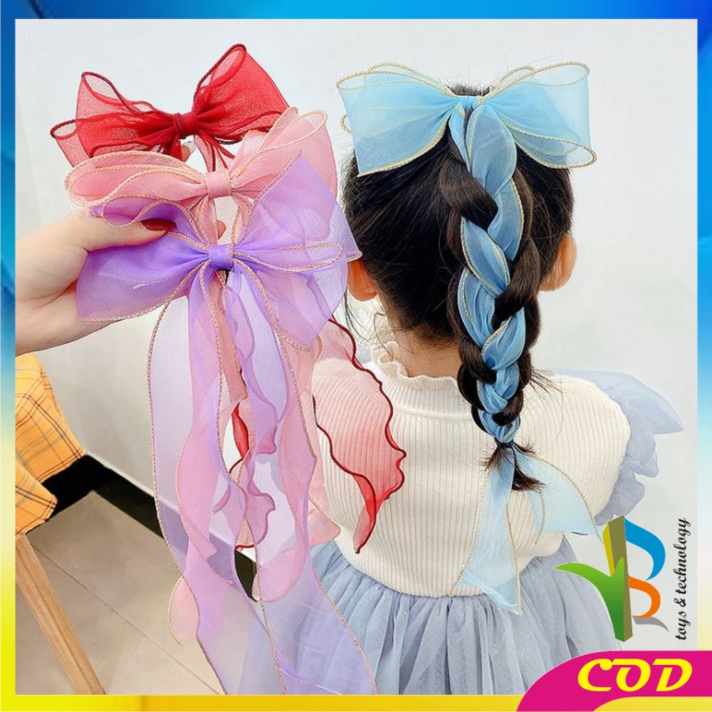 RB-C344 Jepit Rambut Korea Pita Untuk Wanita Ikat Rambut Pita Panjang ala Korea / Ribbon Hair Tie / Jepit Rambut Wanita / Jepitan Rambut Anak Perempuan