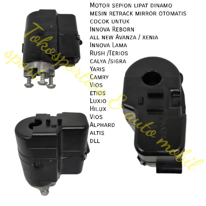 MOTOR DIMANO SEPION LIPAT AUTO RETRAC MIRROR AVANZA XENIA CALYA SIGRA INNOVA OLD REBORN RUSH TERIOS YARIS CAMRY VIOS ETIOS LUXIO HILUX ALTIS ALPHARD