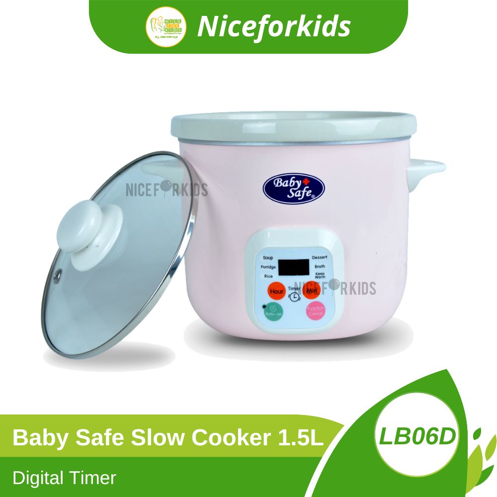 Baby Safe Slow Cooker Digital Timer 1.5L (LB06D) / Alat Masak Makanan Bayi