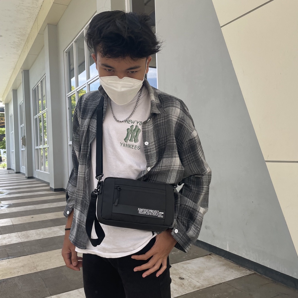 FANTEUS - Tas Selempang Waterproof Rubick Tas Tangan Multyfungsi | Clutch Pria Wanita