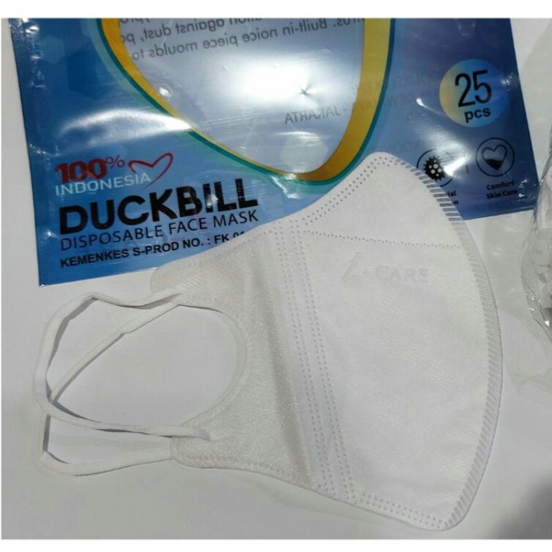 Masker Duckbill Dewasa i-care Earloop 4ply 25 pcs
