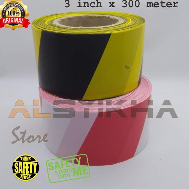 

Barricade Safety line 3"x300 mtr/roll - Kuning
