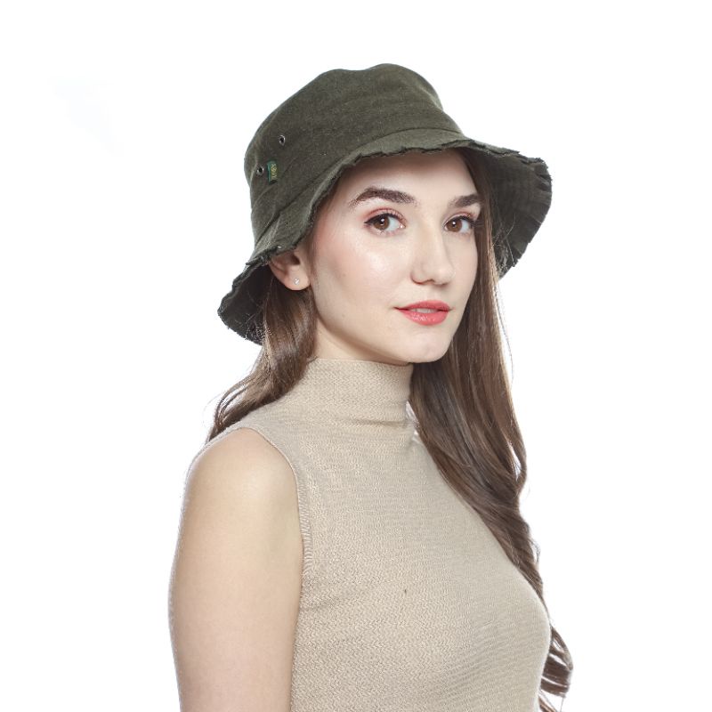 Topi Bucket Hat RIPPED/Robek Summer Original - Topi Bucket Hat Distro Iconic