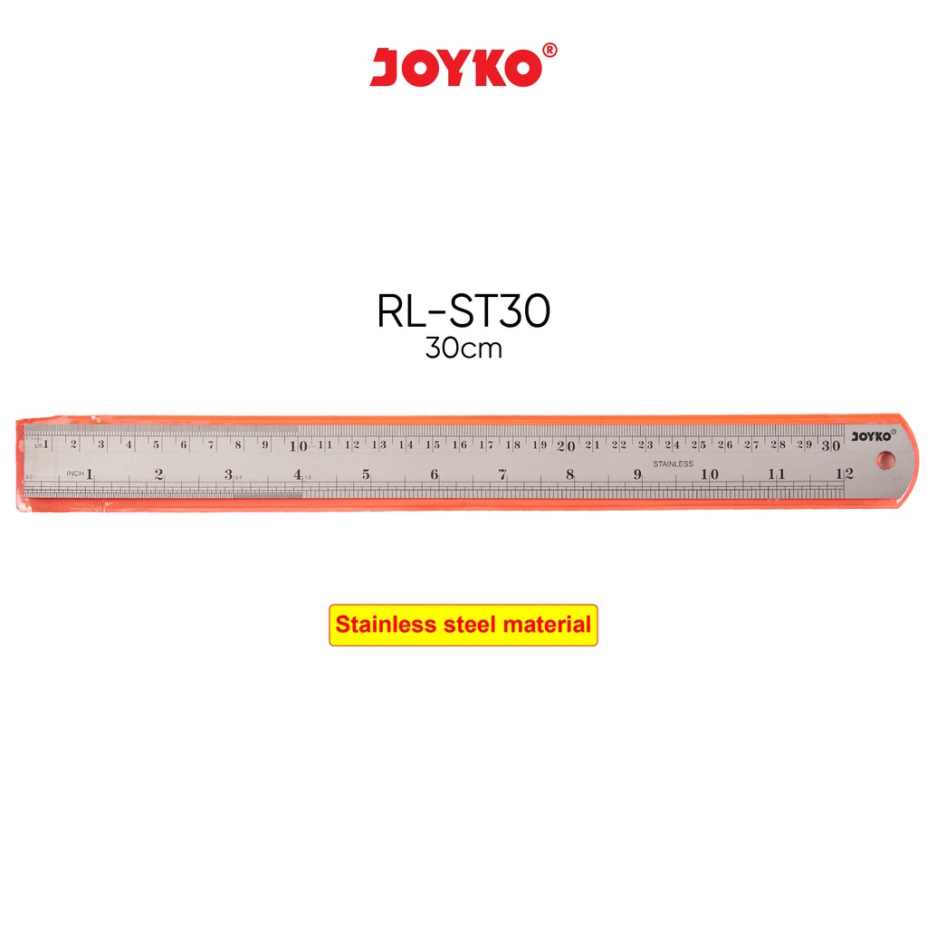 

Joyko Stainless Steel Ruler RL-ST30 Penggaris Besi 30cm