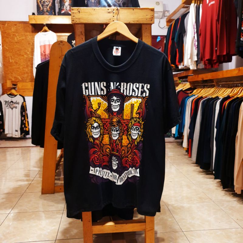 KAOS PENDEK GUNS N ROSES ORIGINAL PRAPATAN REBEL DISTRO