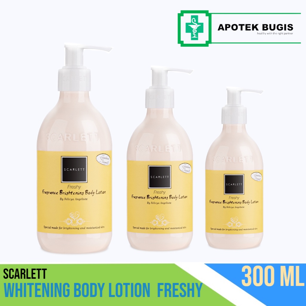 Scarlett Whitening Body Lotion Freshy Size 300 ml  Losion Tubuh yang Mencerahkan