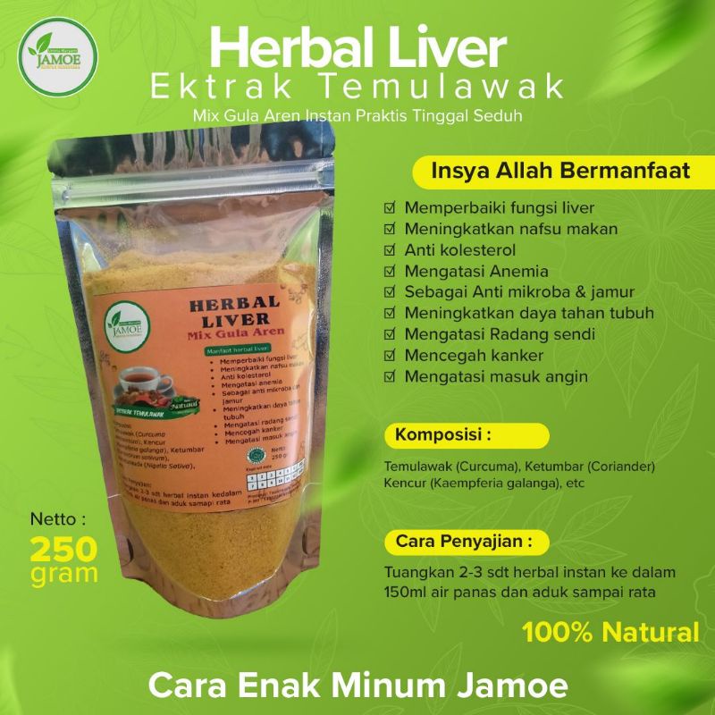 

HERBAL LIVER/EKTRAK TEMULAWAK MIX GULA AREN INSTAN