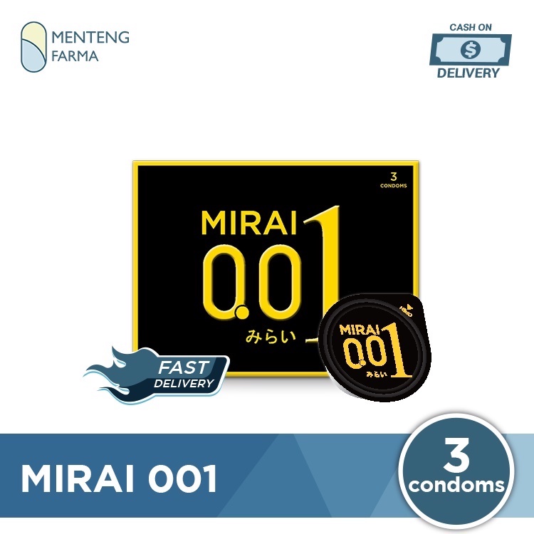 Kondom Mirai 001 3 Pcs - Kondom Extra Tipis
