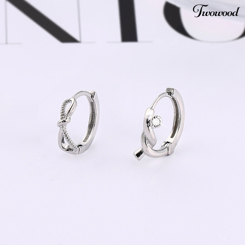 1 Pc Anting Hoop Hypoallergenic Bahan Tembaga Untuk Wanita