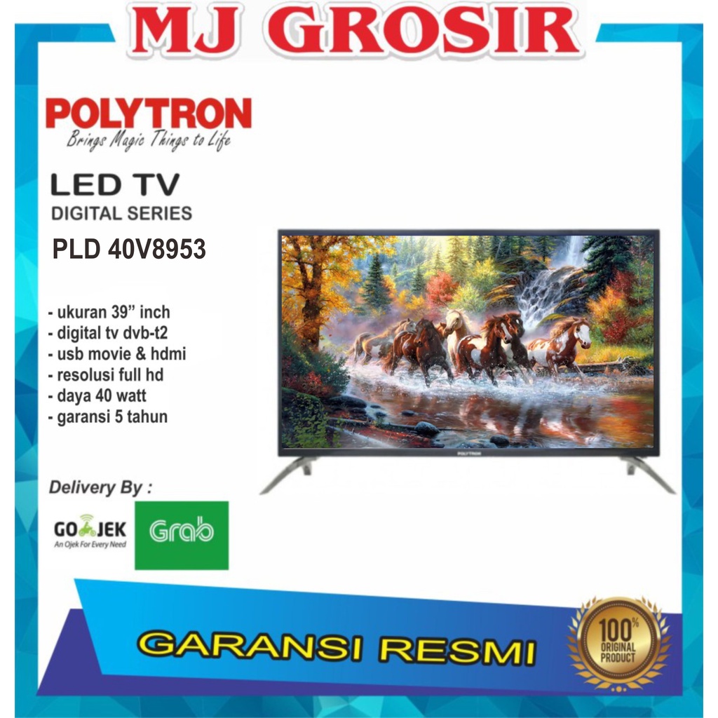 LED TV POLYTRON 39&quot; 40V8953 39 INCH USB MOVIE HD HDMI DIGITAL TV