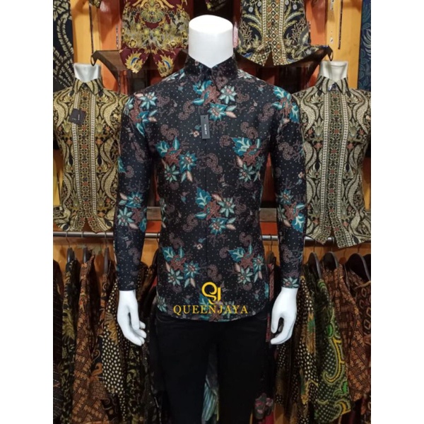 KEMEJA BATIK PRIA LENGAN PANJANG SLIMFIT EXLUSIFE SRI LUMBUNG