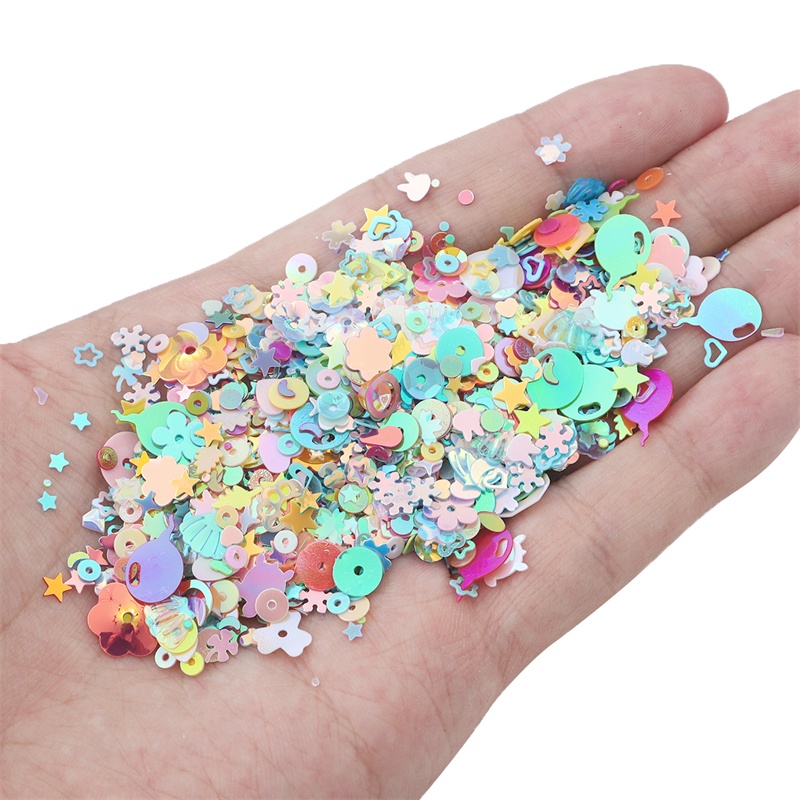 20g 3-10mm Payet Bentuk Campur Untuk Dekorasi nail art / Scrapbook DIY