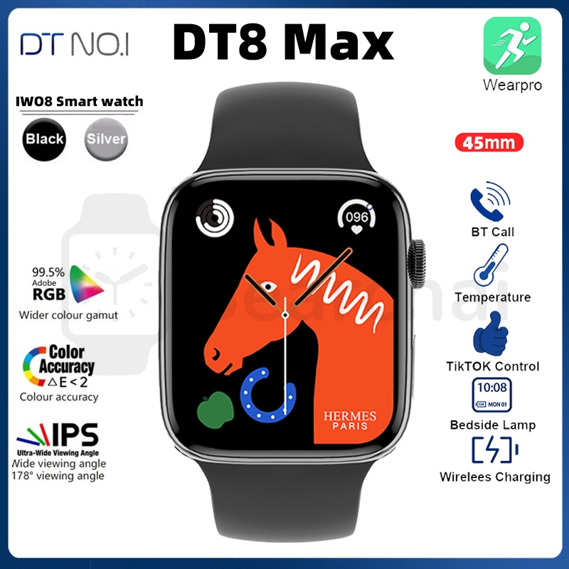 DT NO.1 DT8 Max✅Series 8 Smart Watch Men 2.0 inch NFC GPS Temperature Monitor Bluetooth Jam Tangan Pintar Pria/wanita PK W58 DT7 proMax