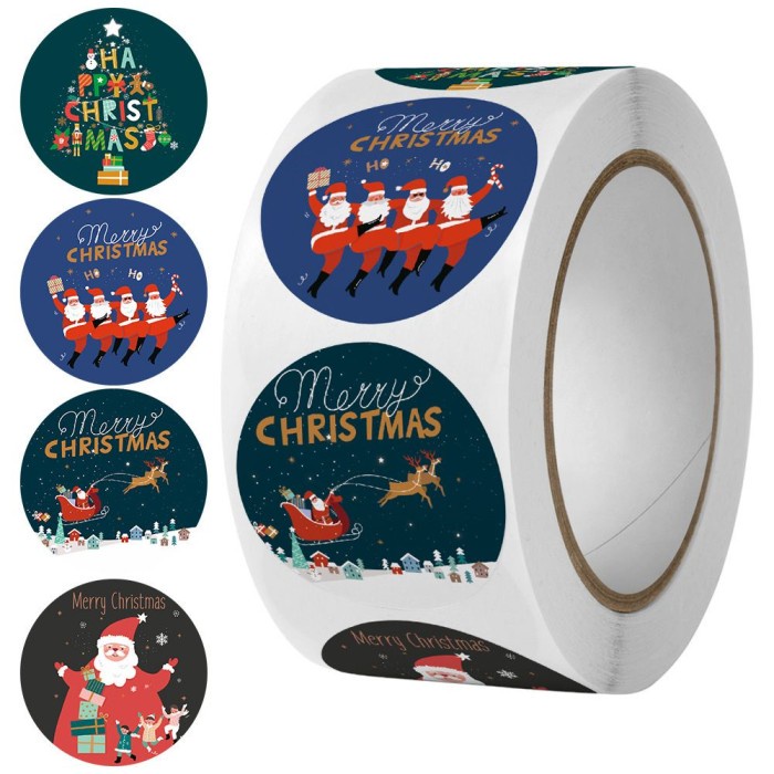 

Stiker Label Bulat Tema Natal - Christmas Sticker 3