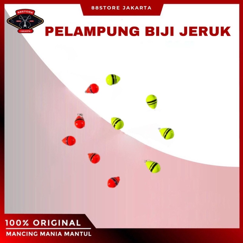 88storejakarta pelampung pancing biji jeruk isi 10pcs