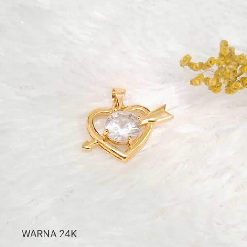 SAL04. Liontin xuping love dewasa lapis emas dgn mata zircon