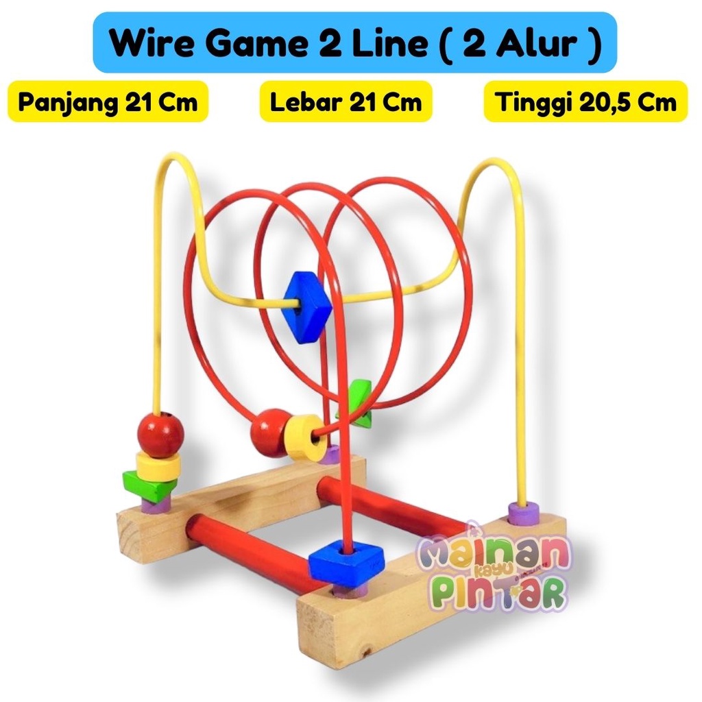 Wiregame 2 Line / 2 Alur Kawat / Mainan Edukasi Anak / Free Packing Kardus Bubble Wrap