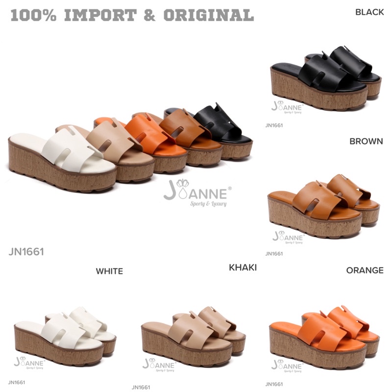 RESTOCK! [ORIGINAL] JOANNE Wedges Sandals Shoes Sepatu Wanita #JN1661