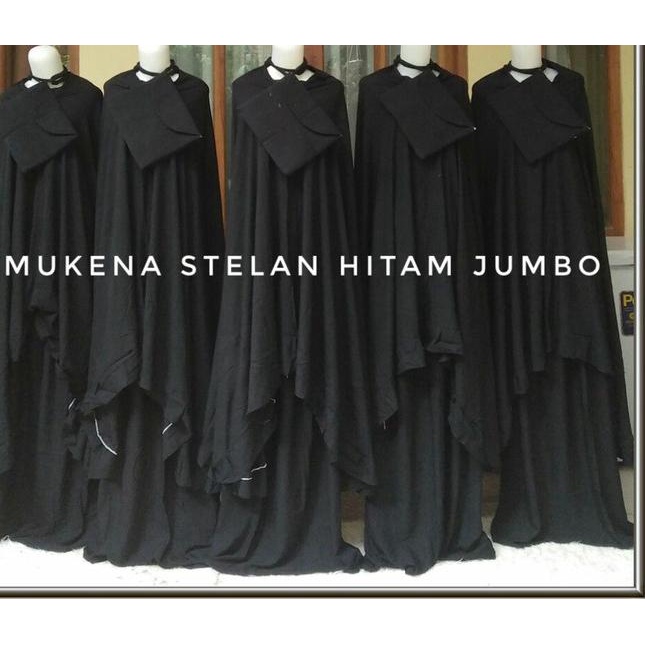 Mukena Stelan Hitam Jumbo