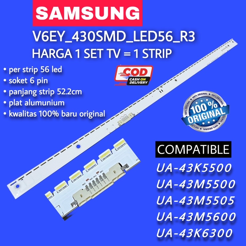 BACKLIGHT TV SAMSUNG UA43K5500AK UA43M5500AK UA-43K5500AK UA-43M5500AK UA43K6300AK UA43K5500 UA43M5500