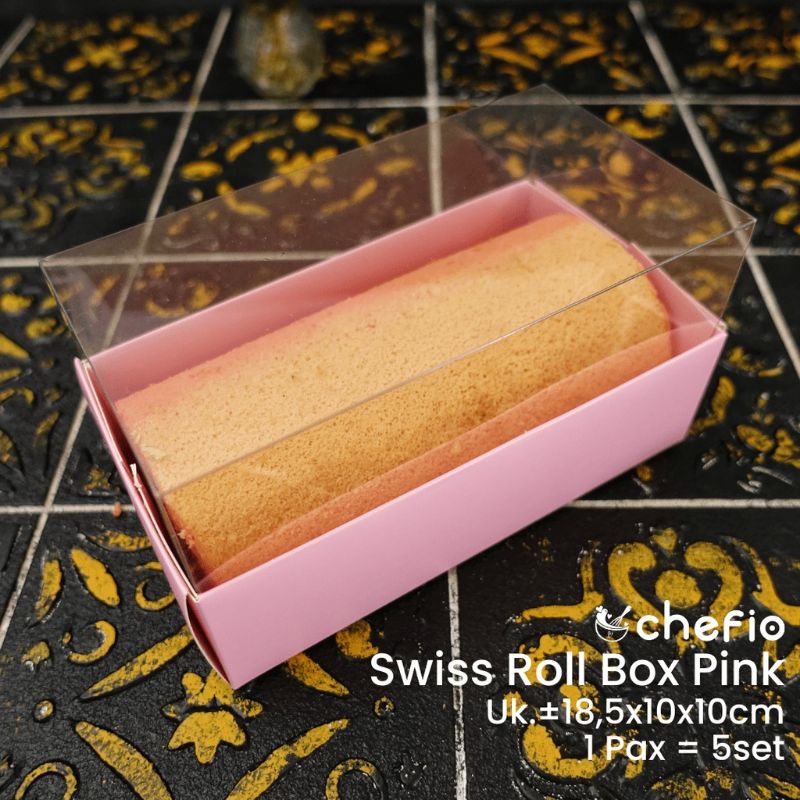 SWISS ROLL CAKE BOX // BOX BOLU GULUNG ISI 5 PCS