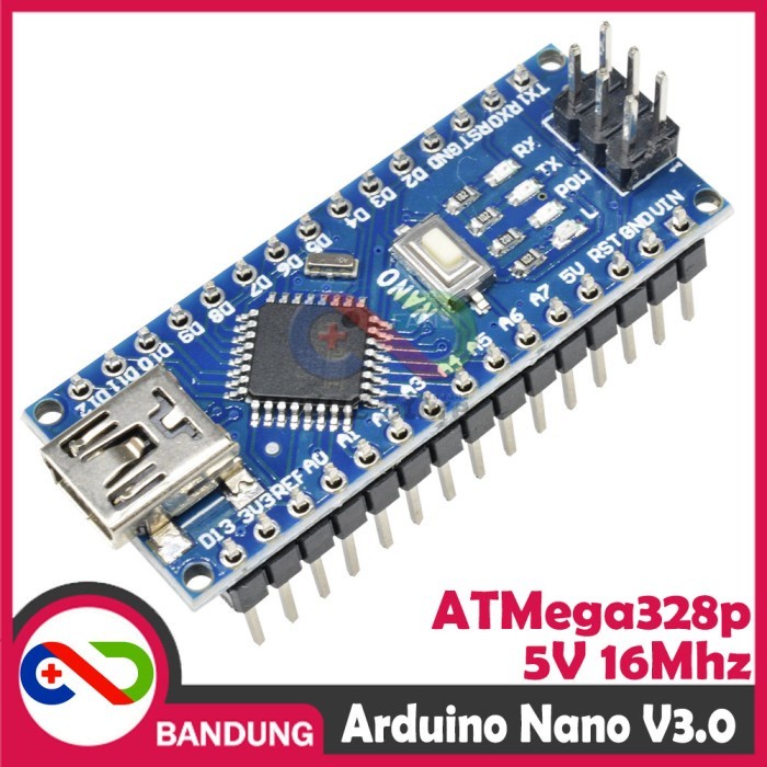 NANO V3 ATMEGA328P-PU 5V ARDUINO NANO ATMEGA328 TANPA KABEL DATA MINI USB