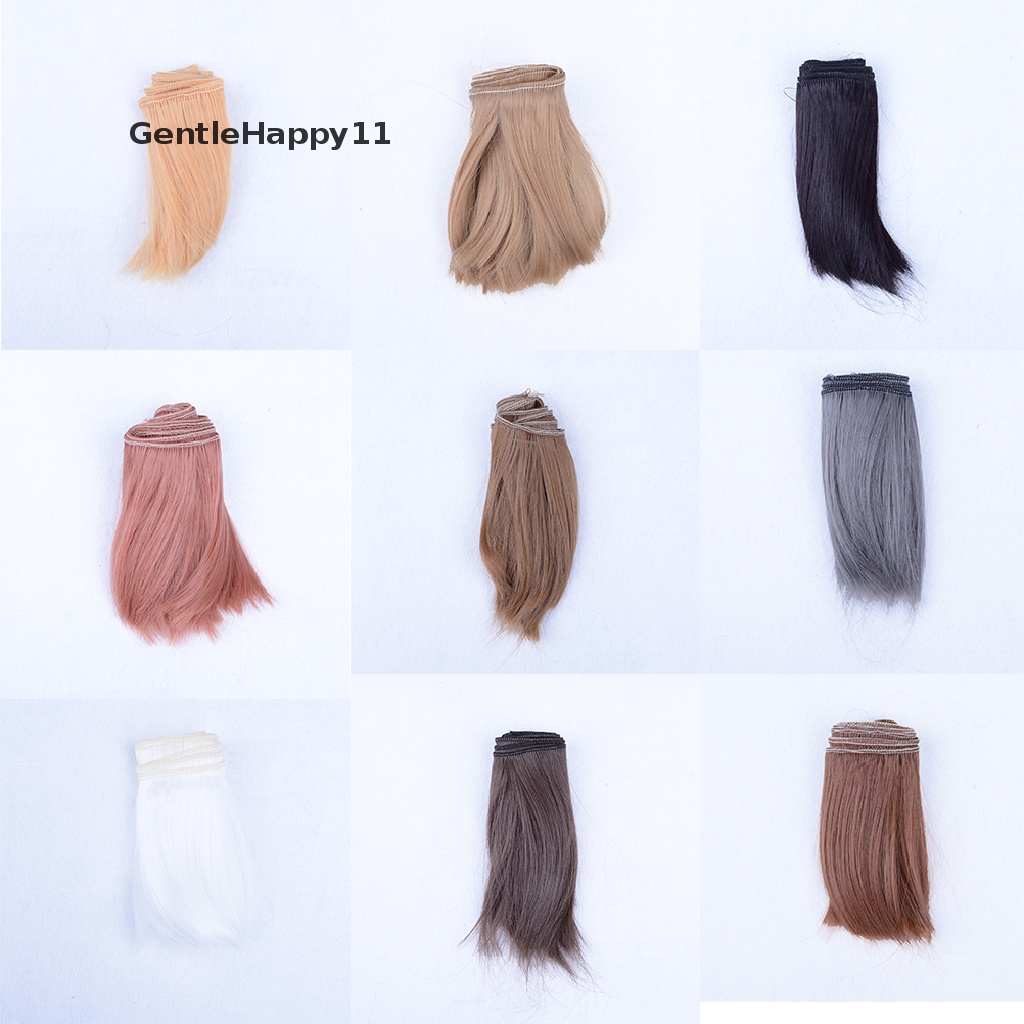 Gentlehappy 10cmx100cm DIY Welf Fringe Wig High-temperature Wire Hair Untuk1 /3 1 /4 BJD Doll id