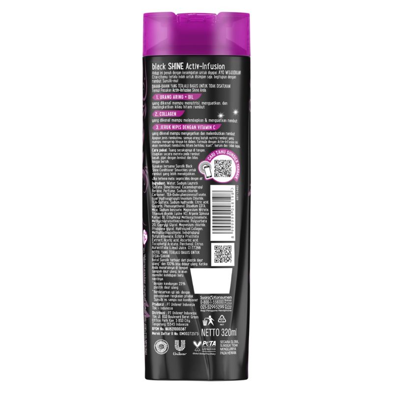 Sunsilk Hitam Berkilau Black Shine Shampo 320