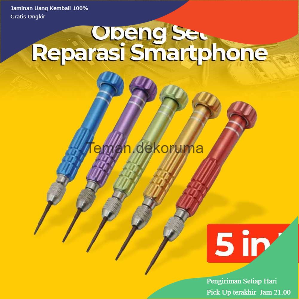 TD - PR2 PEGASI Obeng Set 5 in 1 Reparasi Smartphone Tools - T-JC501LSD