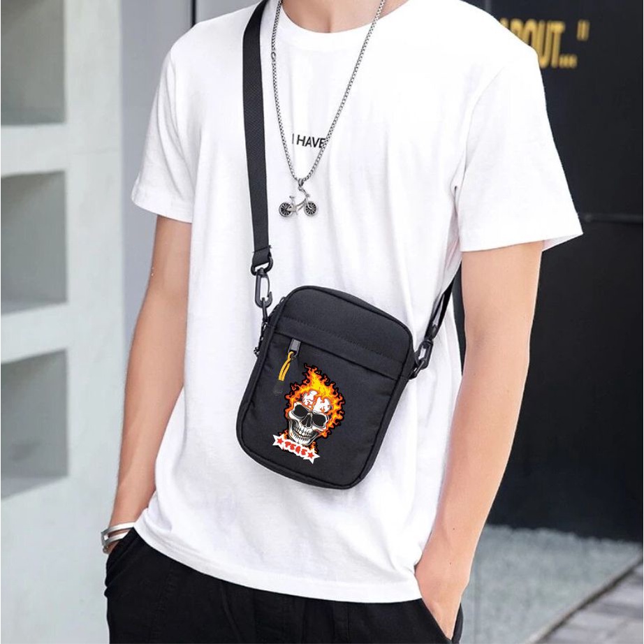 Tas Selempang PEGE Slingbag Pria Distro Warna Hitam - PG 8942