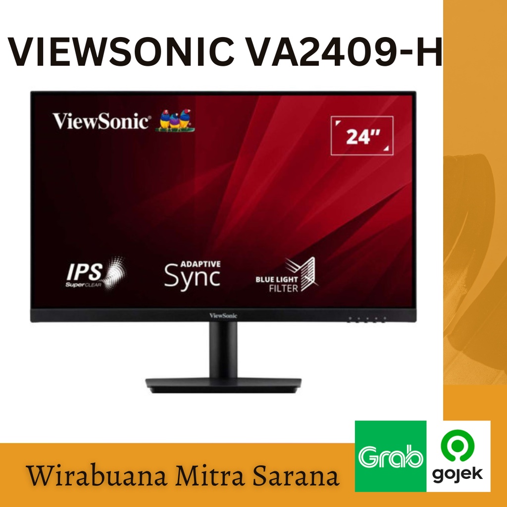 LED Monitor VIEWSONIC VA2409-H 23.6" 75Hz Full HD HDMI VGA / Panel IPS