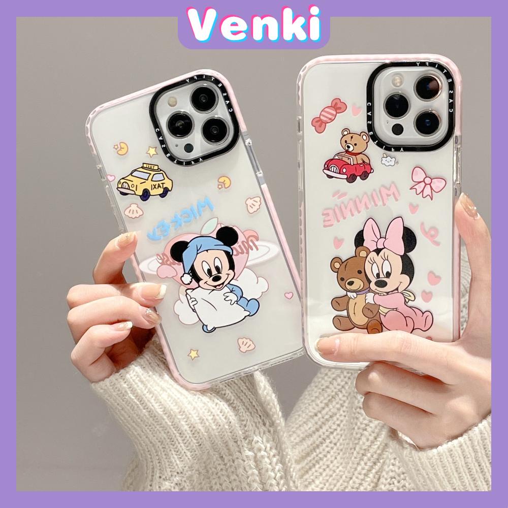 Case iPhone 14 Pro Max Thickened Silicone Soft Case Clear Cute Cartoon Mouse Shockproof Camera Protection Compatible For iPhone 13 12 11 Pro Max XR XS 6 6S 7 8 Plus