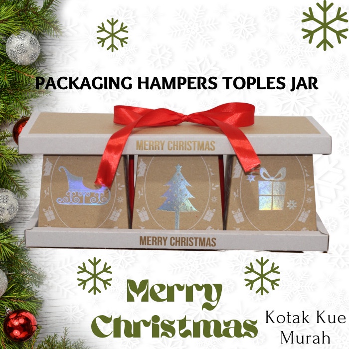 

Kotak toples jar box hampers kue kering packaging Natal Christmas