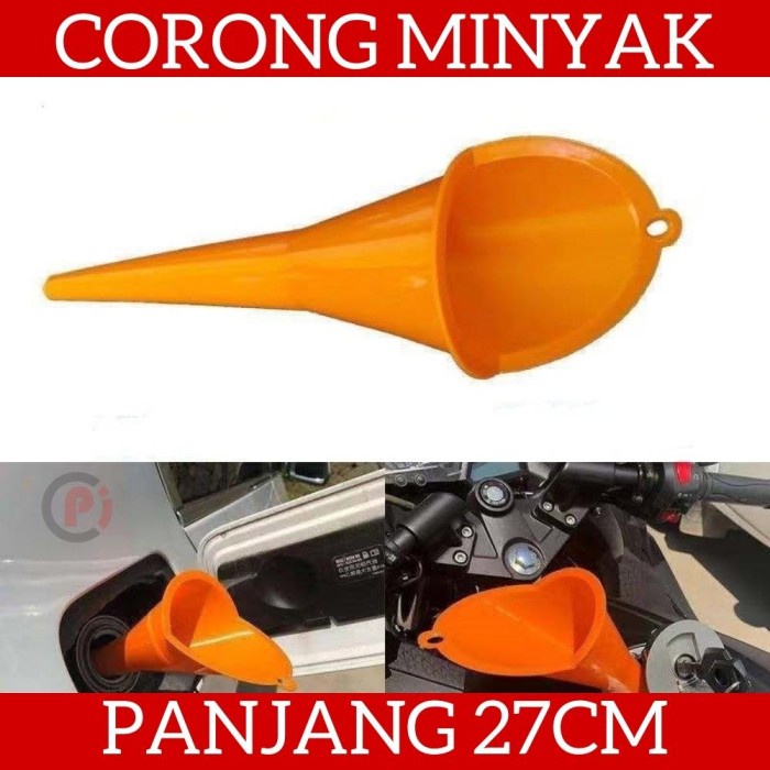 Nozzle Corong Air Minyak Bensin Kendaraan Long Mouth Funnel 27cm