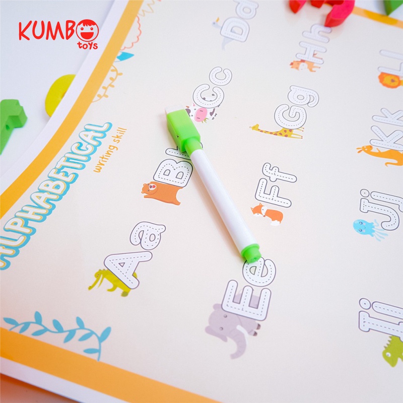 Wipe And Clean Poster Ukuran A3 Belajar Menulis Anak