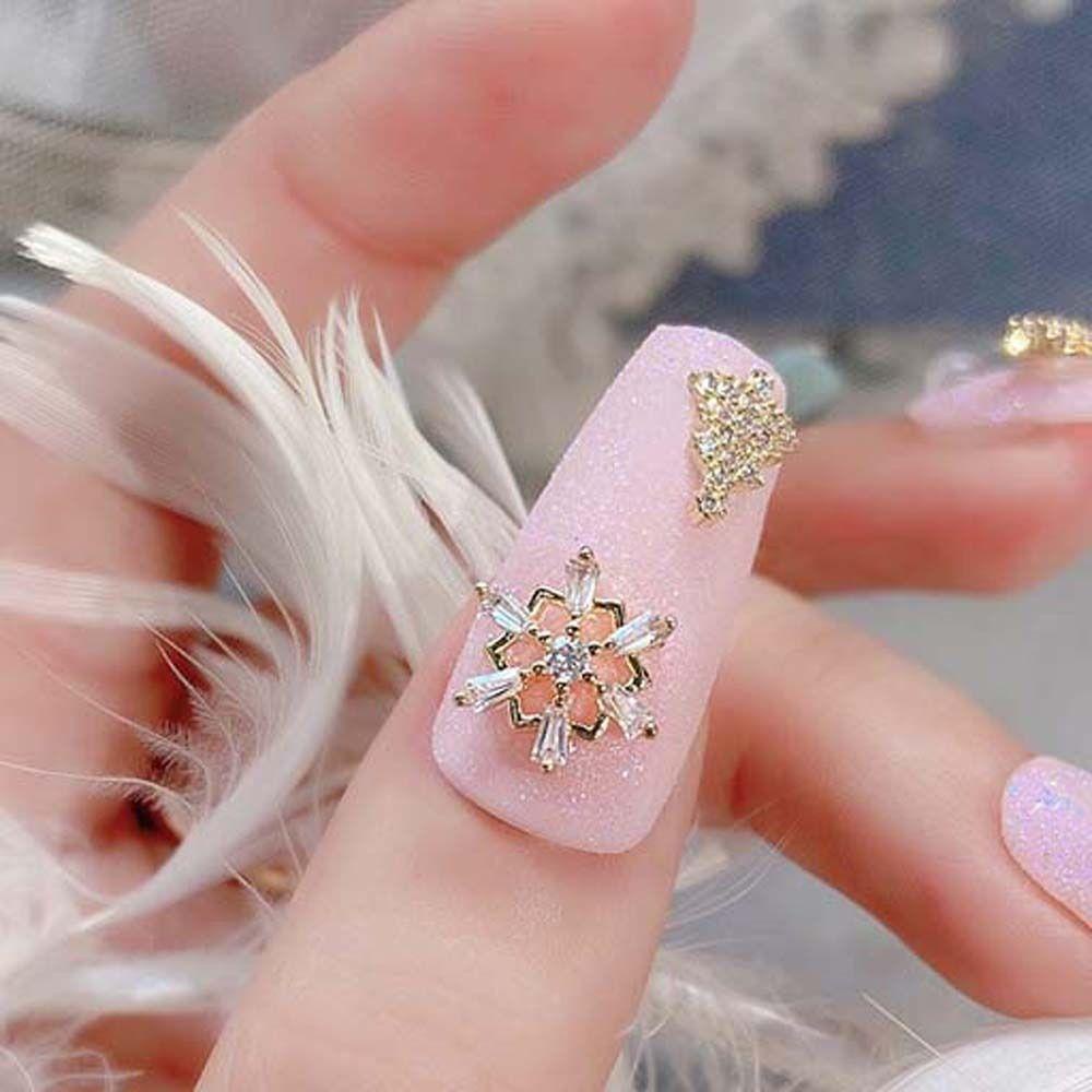 Mxbeauty Ornamen 3D Bentuk Lonceng / Rusa / Santa Claus / Pohon Natal Untuk Dekorasi Nail Art