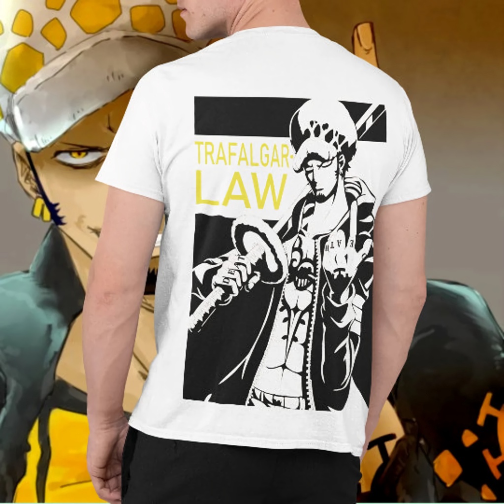 Tshirt Trafalgar Law Silhouette Anime Manga One Piece Premium Unisex